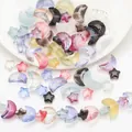 Colorful moon and star glass beads for DIY jewelry making in various gradient shades - Gradient Mixed