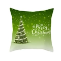 Green Christmas pillow cover featuring a glowing tree and Merry Christmas text - Glowing Christmas Tree - Green