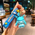 Cute Glaceon Pokemon keychain with blue wristband and custom Abigale name tag - B353-6 Glaceon / Large