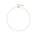 Minimalist gold stainless steel fine chain necklace with lobster clasp and adjustable link - Gold