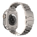 Bracelet à maillons en alliage de titane argenté pour iWatch Ultra avec boucle déployante - 42/44/45/46/49mm / Titane