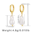 Tableau détaillé des tailles pour boucles d'oreilles perles baroques avec dimensions - Style Pendants Perles Irrégulières (KE0754)