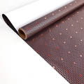 Bronze metallic wrapping paper with hexagonal honeycomb pattern and reflective gold dots - Gingham