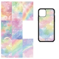 Wasserdichte Pastell-Aufkleber für iPhone-Hüllen mit Sternenhimmel- und Glücksmustern - Regenbogen Verlauf