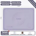 Tappetino da forno in silicone viola 65x45cm con scale di misurazione precise - 5mm / 65x45cm / Viola