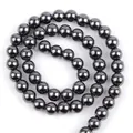 Polished round black hematite beads for DIY jewelry making in spiral arrangement - Hematite / 4mm/1 Piece Approximately 90 Pieces/10g