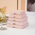 Pink jewelry packaging boxes in various sizes stacked with minimalist modern accents - 6*6*1.6cm / Light Pink