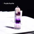 Polished natural purple fluorite crystal pillar in a hexagonal prism shape for decor - Purple Fluorite / Single Point 8-9cm