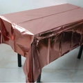Rectangular rose gold metallic foil tablecloth with shiny reflective texture for parties - Rose Gold 1.37*1.83m