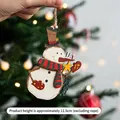 Handcrafted wooden snowman ornament with Let It Snow text for Christmas tree decor - Snowman Wishes