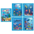 Reusable underwater sea world water drawing book for kids featuring ocean animal designs - Single-line Thick Sea-sea Design (includes Pen + Opp Bag)