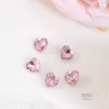 Pink heart-shaped 8x8mm faceted crystals for nail art decoration and DIY jewelry - D093 Heart 8X8mm