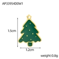 Detailed view of Christmas tree charm with dimensions 1.5x1.2cm and 0.8g weight - AP33954D0W1-Christmas Tree A