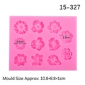 Stampo in silicone rosa con 11 fiori per decorazioni in fondente a forma di rosa e margherita - Rosa