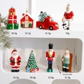 Christmas ceramic nutcracker soldier ornament with gold details and 41g weight - Display Stand Combo 5 (4 Pieces)