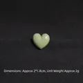 Light green heart-shaped enamel pin for bags and shoes, size 2x1.8cm minimalist style - Colorful Heart Small / Light Green