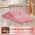Pink non-slip seamless hangers made of solid manganese steel for clothes storage - 40g Upgraded Dipped Style / Sakura Pink