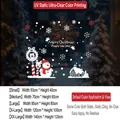 Christmas snowman and reindeer static window stickers for holiday glass decor - Small [50*40CM]