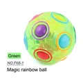 Educational green magic rainbow ball puzzle toy with colorful balls inside for children - Bagged Style (F68-1) / Green Bagged