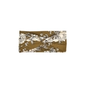 Olive green paisley sports headband with white floral patterns and knot design - Style 41 Navy Berry