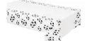 Rectangle white tablecloth with classic black and white soccer ball pattern for parties - Tablecloth 1PC