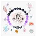 Healing natural stone bracelet with amethyst and tiger eye beads for stress relief - Anxiety Stress Relief Style 6 (Anxiety Stress-6)