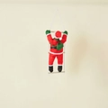 Christmas Santa climbing white rope ladder with green gift bag for holiday decor - 50CM Climbing Ladder Santa