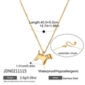 Dettaglio della collana con pendente a cane placcata oro 18K con misure 40+5cm - Forma di Cane (JDN0211115) / Oro