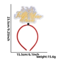 Red Happy New Year headband with Feliz Año Nuevo text and champagne graphics - Spanish Happy New Year Style
