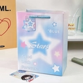 Gradient starry gift bag with blue handles and Good Luck Forever text detail - Star