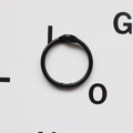 Anello di rilegatura in metallo nero opaco con fibbia apribile per quaderni DIY e portachiavi - Nero