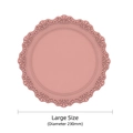 Grand set de table en silicone rose de 230mm avec gaufrage en dentelle vintage - Grand / 23cm de Diamètre / Rose fumé