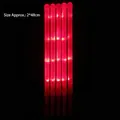 Pack of 5 red LED foam glow sticks for concerts and parties size 48x2cm with red glow - Medium / Red