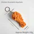 Portachiavi realistico in PVC a forma di coscia di pollo fritto con finitura croccante - Coscia di Pollo Portachiavi