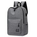Grey large capacity travel laptop backpack with USB charging port for men - Grey with USB Port
