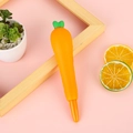 Cartoon carrot-shaped slow-rebound decompressing pen in bright orange and green colors - Carrot