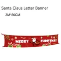 3M Frohe Weihnachten Banner mit Weihnachtsmann-Motiven für festliche Partydekoration - Weihnachtsmann