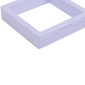 Lavender purple square PE film floating jewelry display box for rings and earrings - Suspension Box / 9*9*2CM / White