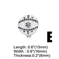 Detailed macro view showing the 15mm evil eye charm inlaid with cubic zirconia - Evil Eye
