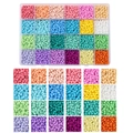 24-compartment storage box with 4mm colorful glass seed beads for DIY jewelry making - 24 Grids 4mm Solid Lacquer Glass Beads 3600pcs / 4mm Approx 3600pcs/box 15g per grid