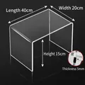 Clear acrylic U-shaped riser 40x20x15cm with 5mm thick load-bearing construction - 40x20x15cm (5mm)