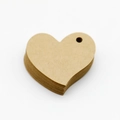 Brown kraft paper heart tags with pre-punched holes for Valentine's gift decoration - Kraft Paper