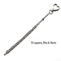 Silver metal mesh bag pendant with 9-layer structure and heart clasp fits 6-9cm - Lipstick Mesh Style / Silver