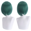 Donkergroene cosplay bob-pruik met dikke styling en kort haarontwerp van 30 cm lengte - Donkergroen
