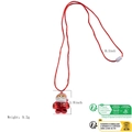 Luminous Santa Claus pendant necklace with adjustable red cord and glowing feature - Santa Claus Cord Necklace