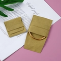 Mustard yellow microfiber jewelry pouch set for rings and bracelets in suede finish - Microfiber Envelope Style / 7*7cm / Fruit Green