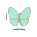 C2094-1 Light Blue Pearlized Rhinestone Butterfly