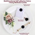 Kit de boutonnières roses artificielles avec pochette de costume et bracelet ajustable - Diverses méthodes de fixation - Demandez le prix au service client