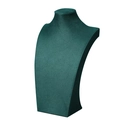 Dark green velvet portrait mannequin stand for luxury necklace and jewelry display - Dark Green Velvet