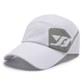 Witte ademende mesh baseballpet met logo-patch voor outdoor zomersporten - Verstelbaar / Wit